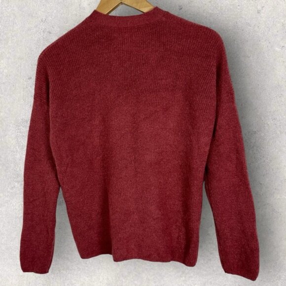 Sezane Willy Jumper Sweater Rosewood Pink Knit Baby Alpaca Italy Mohair Size S - Picture 7 of 15